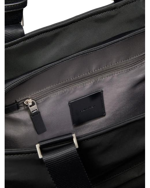 Calvin Klein Black Logo-Patch Tote Bag for men