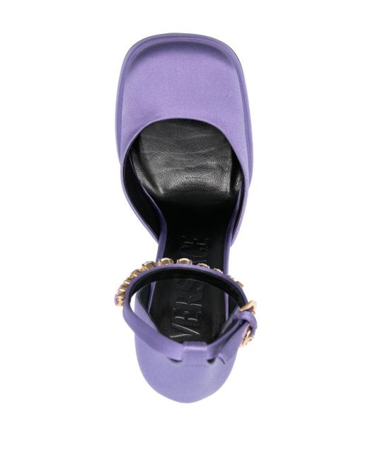 Versace ヴェルサーチェ Aevitas 160mm メドゥーサ チャーム パンプス Purple
