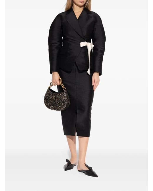 Lanvin Black Bow-Tie Blazer