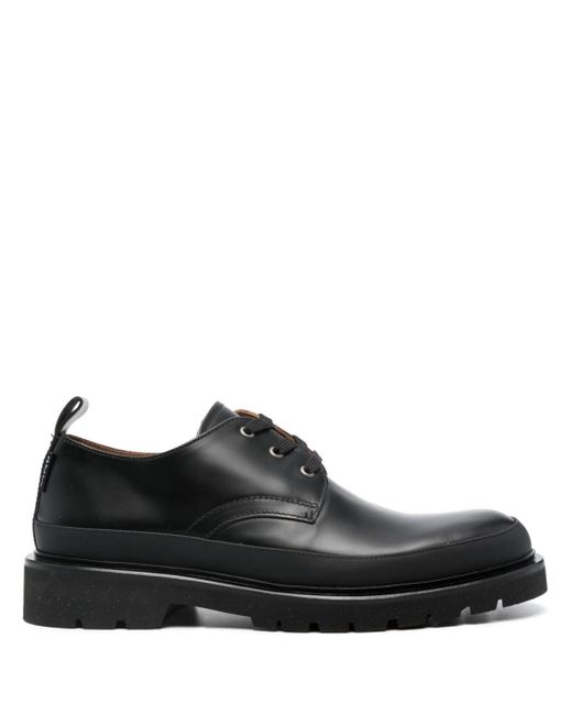 PS by Paul Smith Black Silva Round-toe Derby Shoes for men