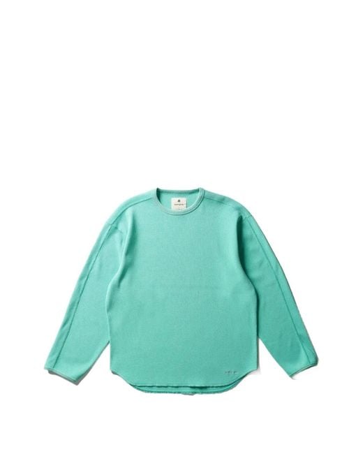 Snow Peak Green Dry Waffle Long-Sleeve T-Shirt for men