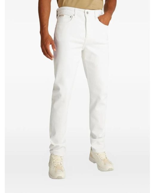 Calvin Klein White Skinny-Fit Jeans for men