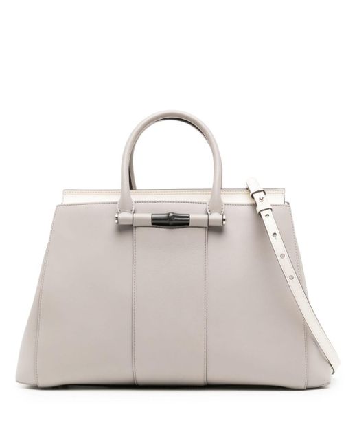 Gucci Natural Lady Bamboo Leather Tote Bag