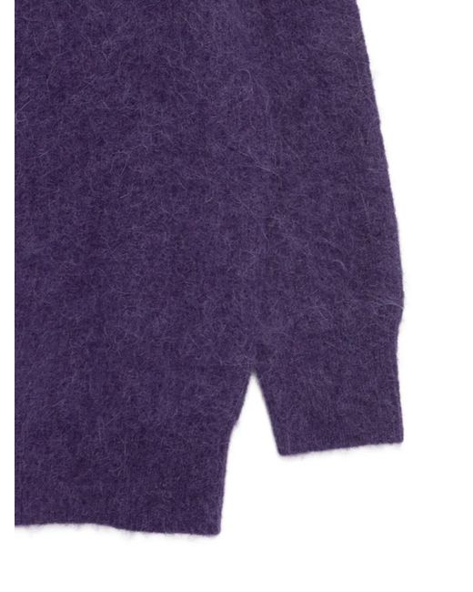Joseph Purple Meslay Roll-Neck Sweater