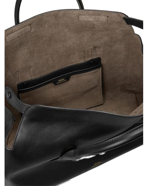 Polo Ralph Lauren Black Bellport Leather Satchel Bag