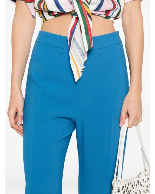 Etro Blue Viscose Acetate Elastane Pants