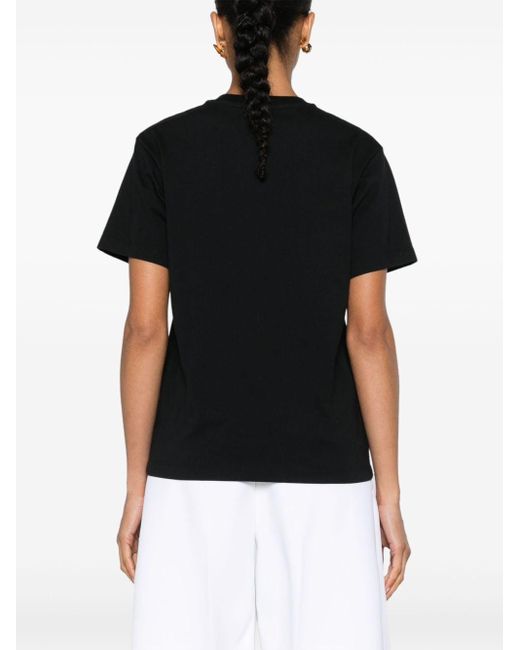Totême  Black Crew-neck Organic Cotton T-shirt