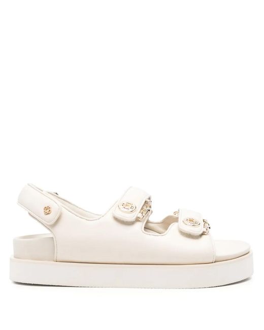 Maje Natural Flat Leather Sandals