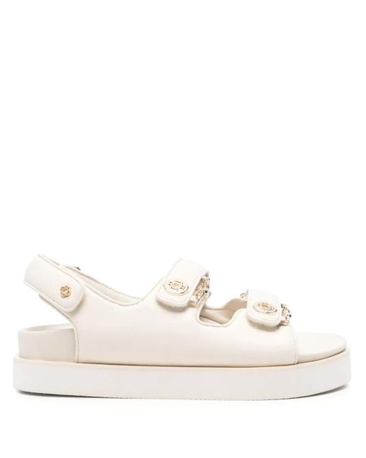 Maje Natural Flat Leather Sandals