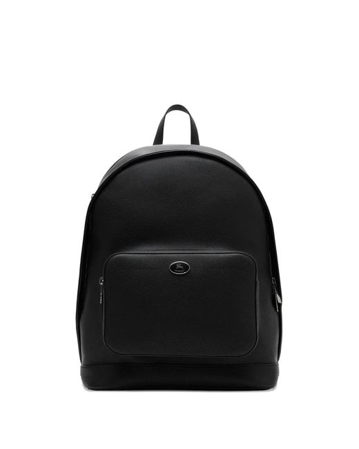 Burberry Black Knight Stamp Backpack for men