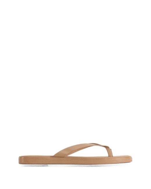 12 STOREEZ Brown Korfos Leather Thong Sandals