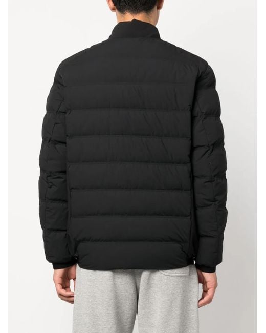 Woolrich Black Logo-Patch Padded Jacket for men