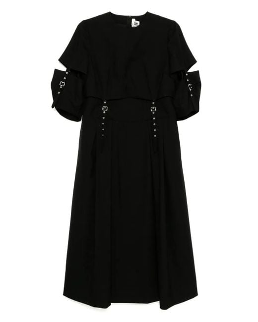 Noir Kei Ninomiya Black Slashed-Sleeves Dress