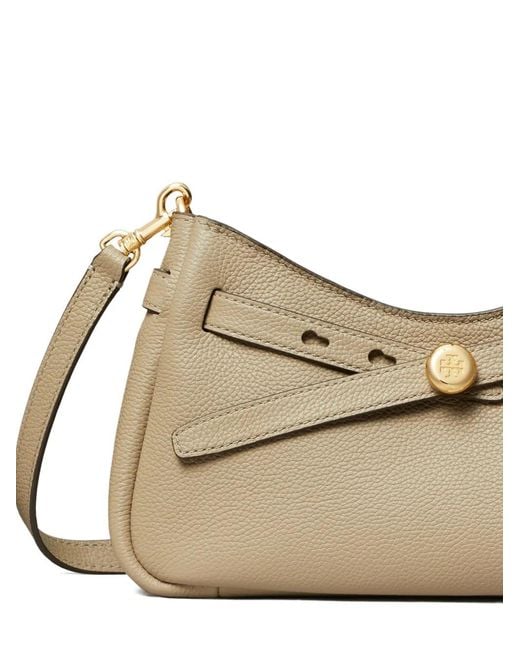 Tory Burch Natural Romy Zip Crossbody Bag