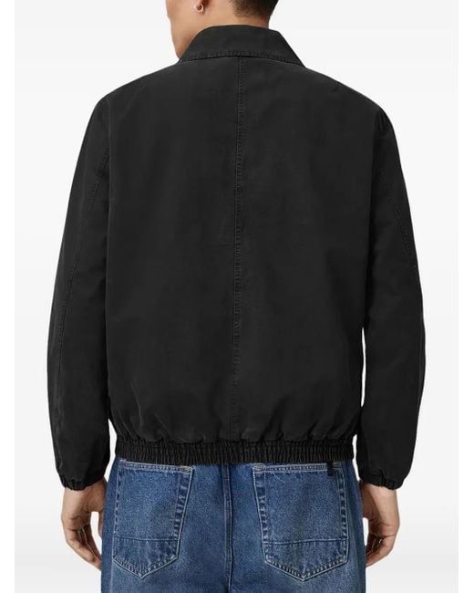 AllSaints Black Holman Ramskull Zip-Up Jacket for men