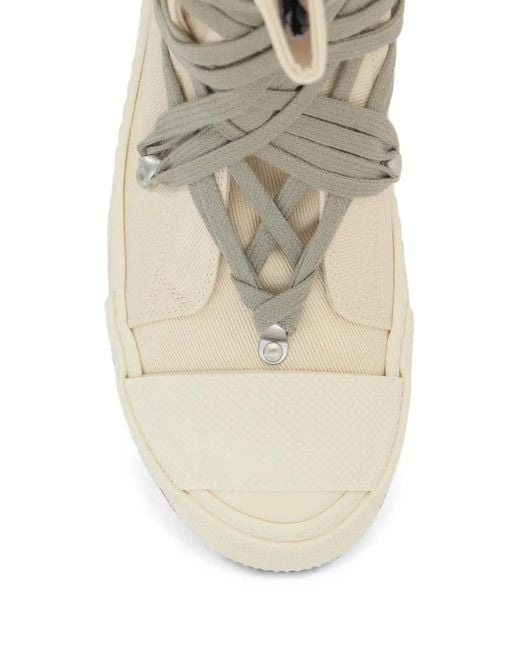 Rick Owens Natural Megalace High-Top Sneakers for men