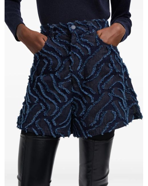 Pantalones cortos deshilachados Emporio Armani de color Blue