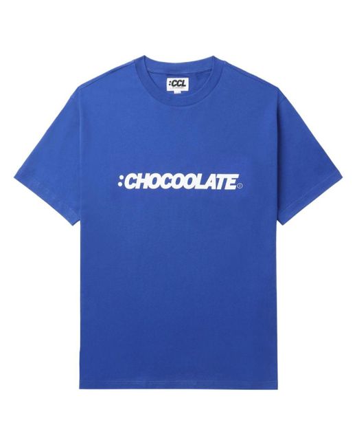 Chocoolate T-Shirt mit Logo-Print in Blue für Herren