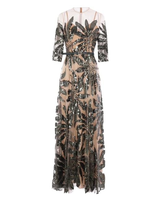 Elie Saab ビジュートリム ドレス Multicolor