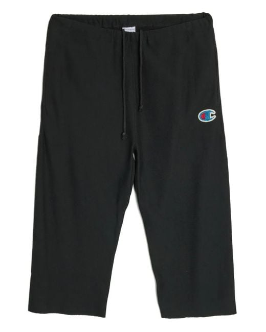 メンズ Undercover X Champion クロップド トラックパンツ Black