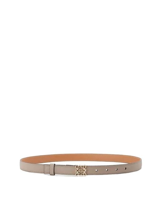Loewe White Anagram Leather Belt