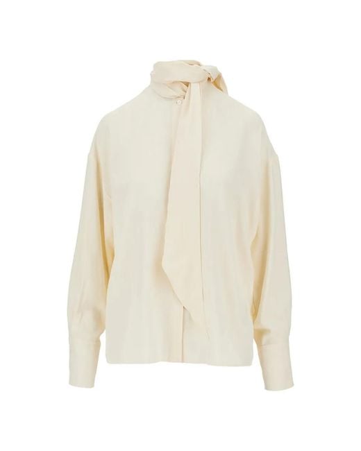 Etro White Silk-Blend Jacquard Shirt With Silk Scarf And Paisley Motif