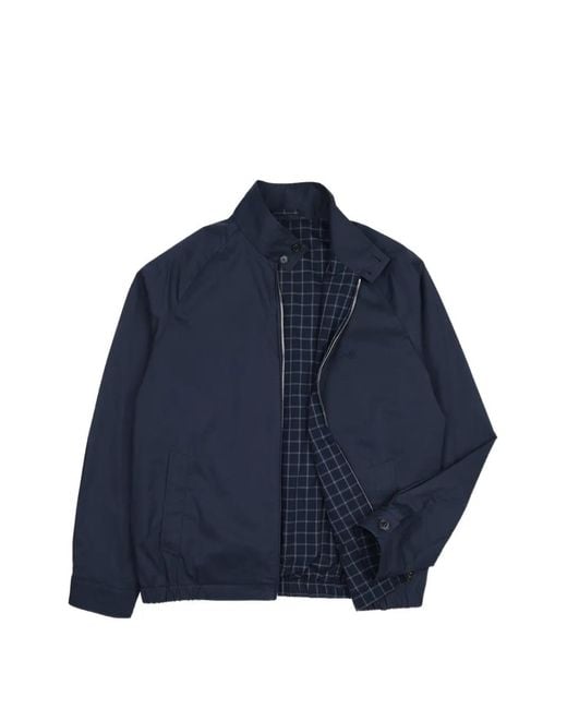 Brooksfield Blue Reversible Check-Pattern Jacket for men