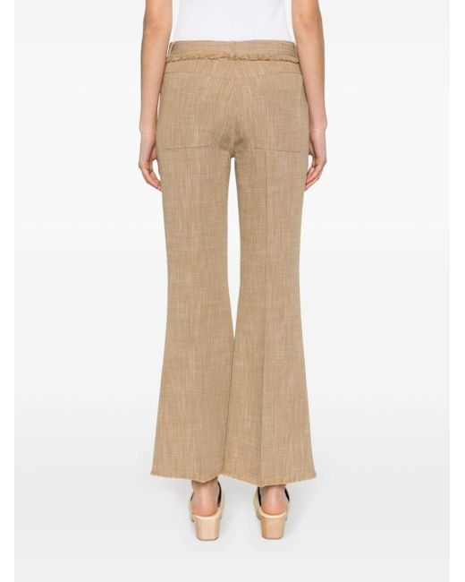Etro Natural Flared Cropped Trousers