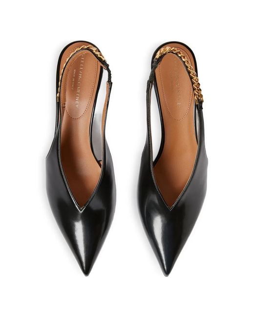 Stella McCartney Black Falabella Slingback Shoes