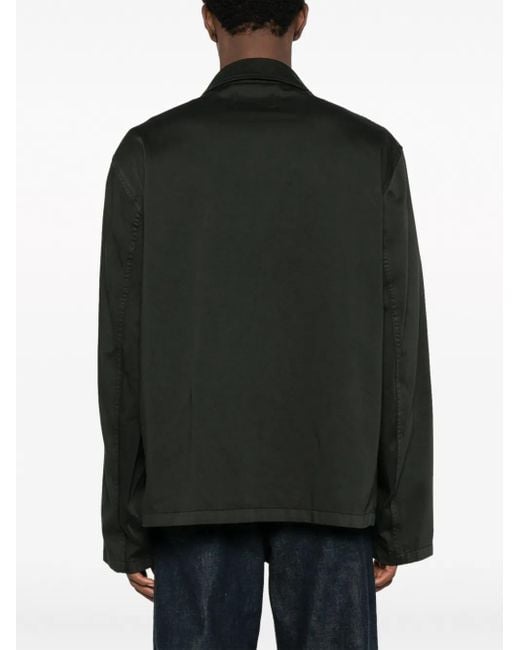 Lemaire Black Cotton Shirt Jacket for men