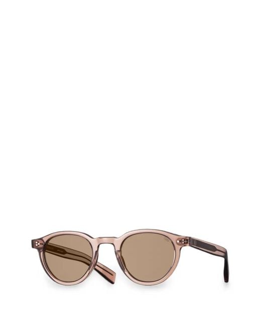 Eyevan 7285 Natural Lubin-E Round-Frame Sunglasses