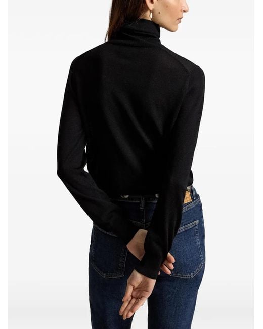 Polo Ralph Lauren Black Wool Rollneck Sweater