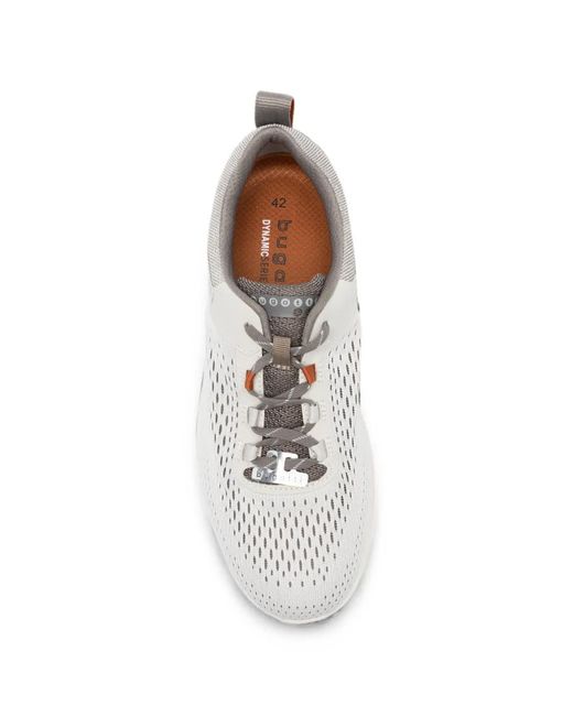 Bugatti White Mesh-Panel Lace-Up Sneakers for men