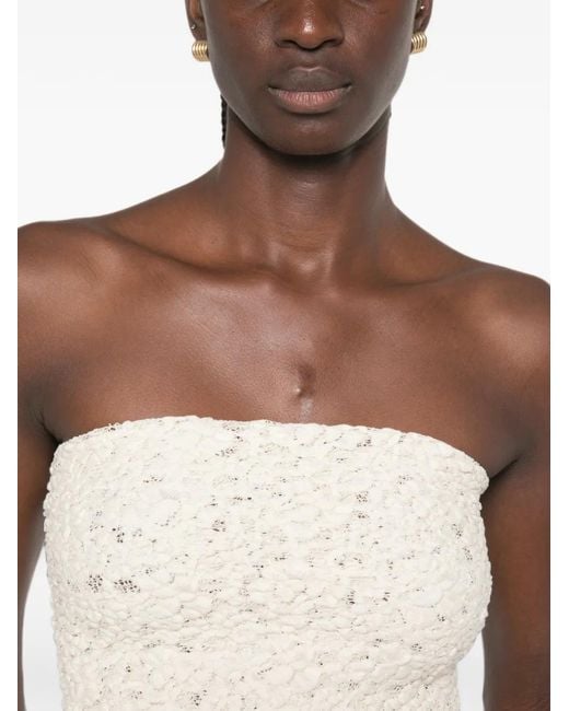 Enza Costa White Lace-Construction Top