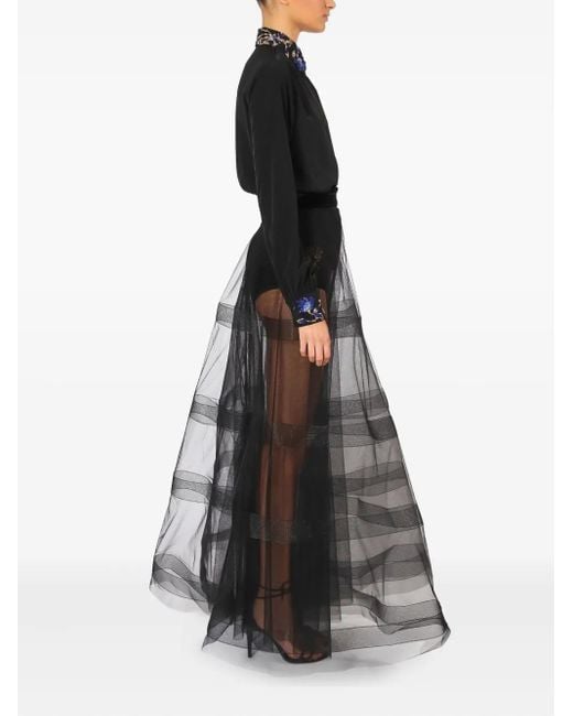 Lethicia Bronstein Black Vesta Layered Tulle Skirt