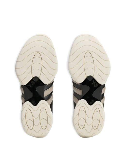 Y-3 White Regu Panelled Mary-Jane Sneakers