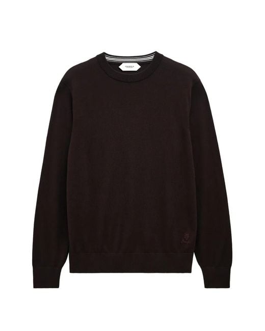 Pringle of Scotland Black Crew Neck Merino Wool Sweater for men