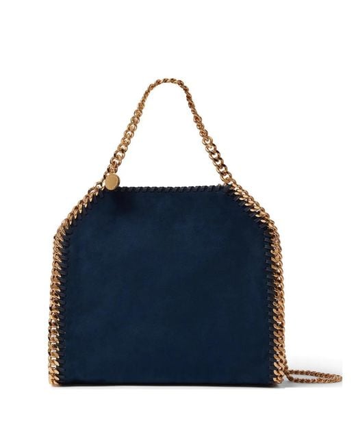 Stella McCartney Blue Falabella Tote Bag With Chain Trim