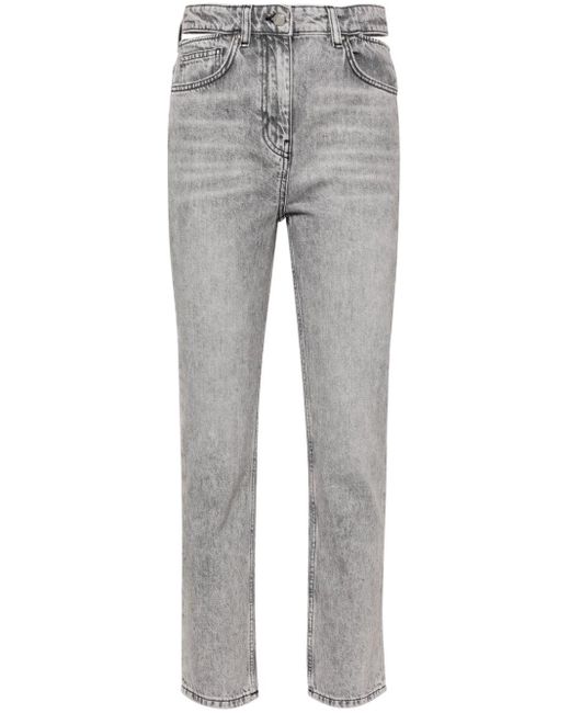 IRO Gray Indro Cut-out Tapered Jeans