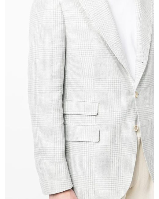 Eleventy White Single-Breasted Blazer for men