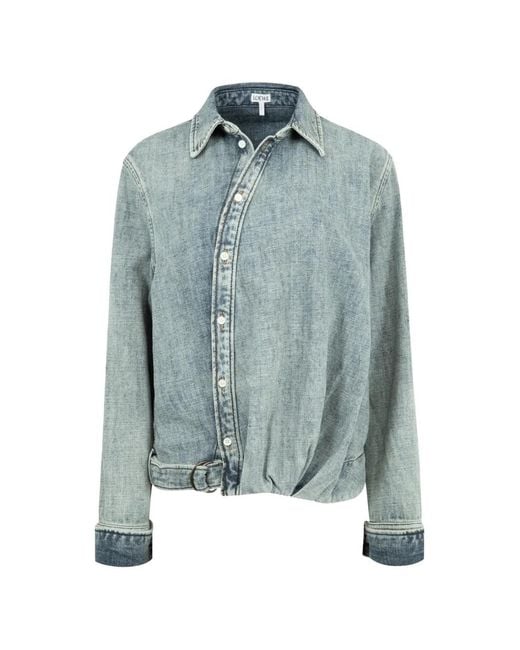 Loewe Blue Draped Shirt