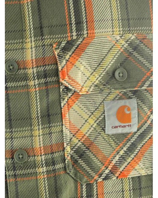 Carhartt Green Pocket Checked Shirt for men