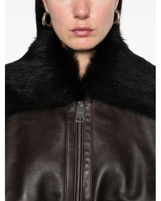 Khaite Black Leather Jacket