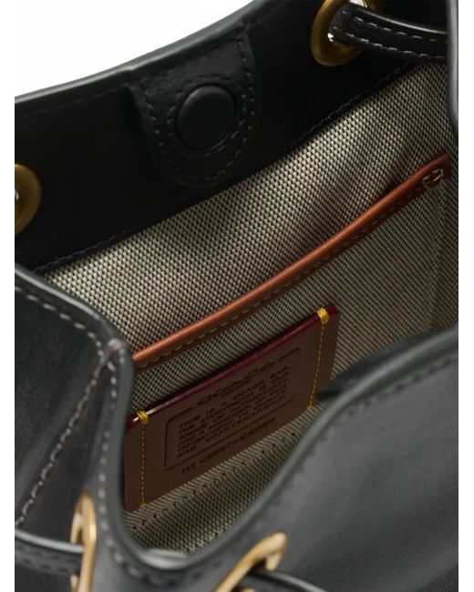 COACH Black Jade Leather Mini Bag