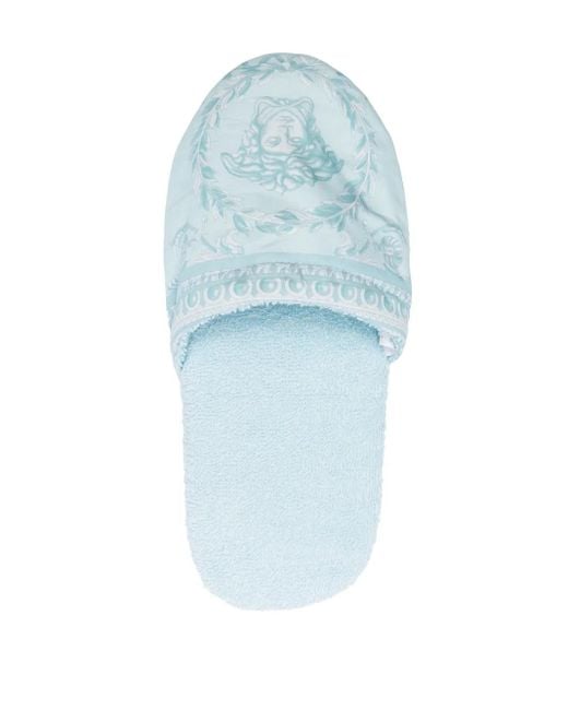 Versace White I Baroque Slippers