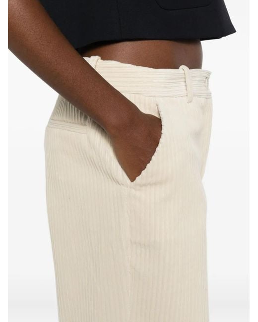 P.A.R.O.S.H. Natural Straight-Leg-Hose aus Cord