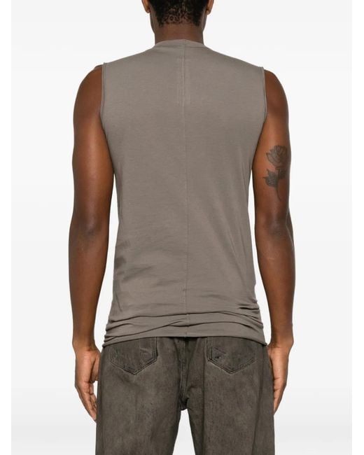 Rick Owens Brown Exposed-Seam T-Shirt for men