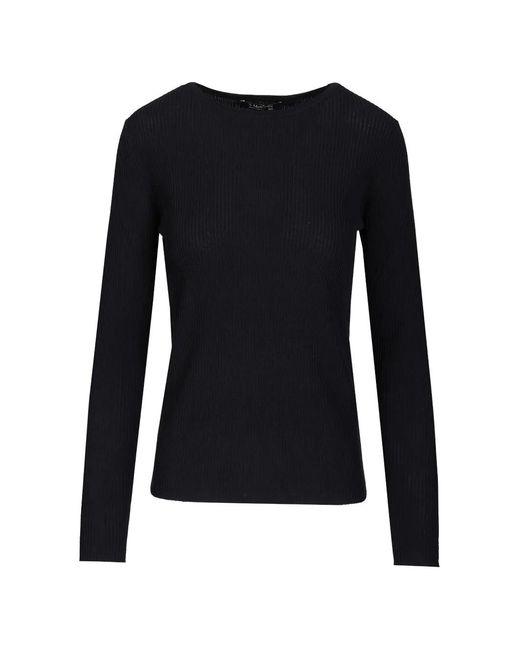 Max Mara Black Crew-Neck T-Shirt