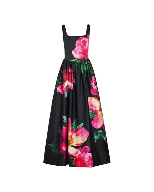Alice + Olivia White Tarrie Floral Print Maxi Dress