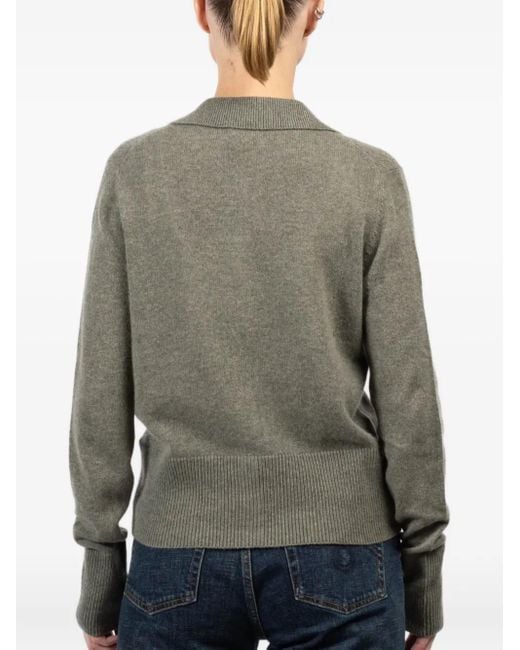 LeKasha Gray Geknöpfter Cardigan